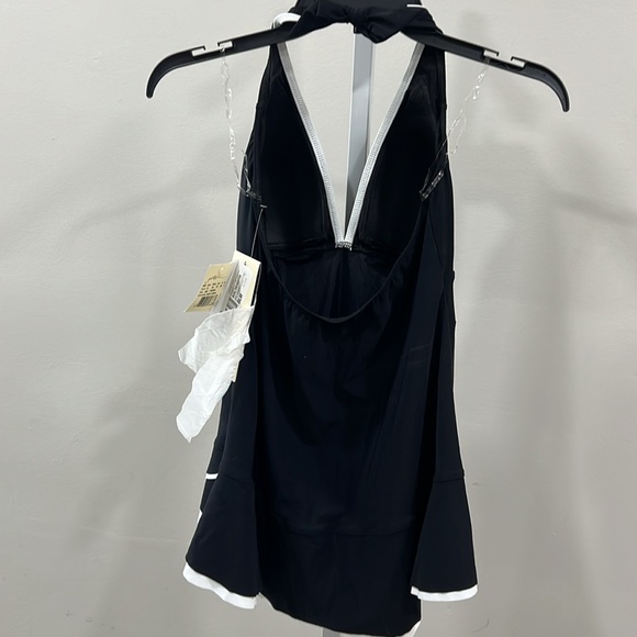 PROFILE BY GOTTEX BELLE CURVE V-NECK HALTER TANKINI TOP - Picture 7 of 8